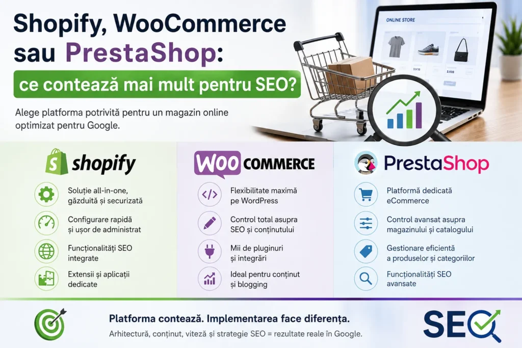 Shopify, WooCommerce sau PrestaShop