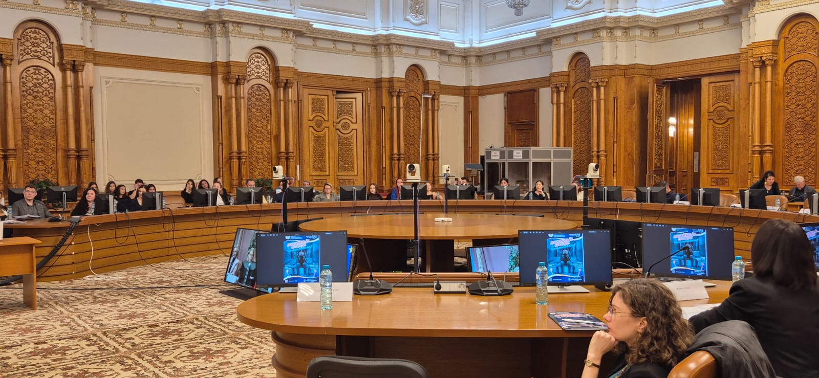 Participanți la conferința „Bullyingul în educație” din Palatul Parlamentului